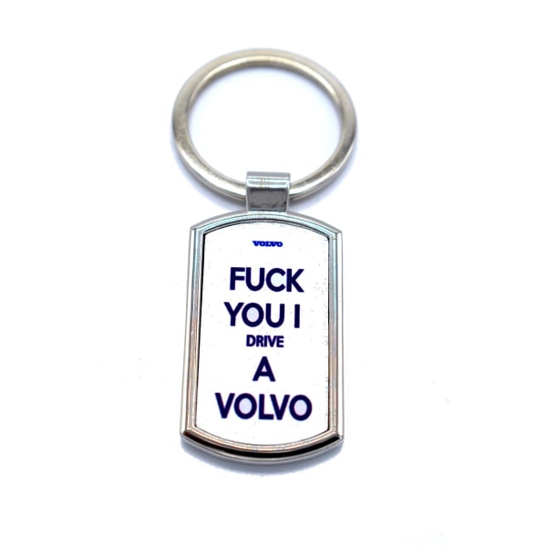 Nøglering - Fuck you I drive a Volvo Silver