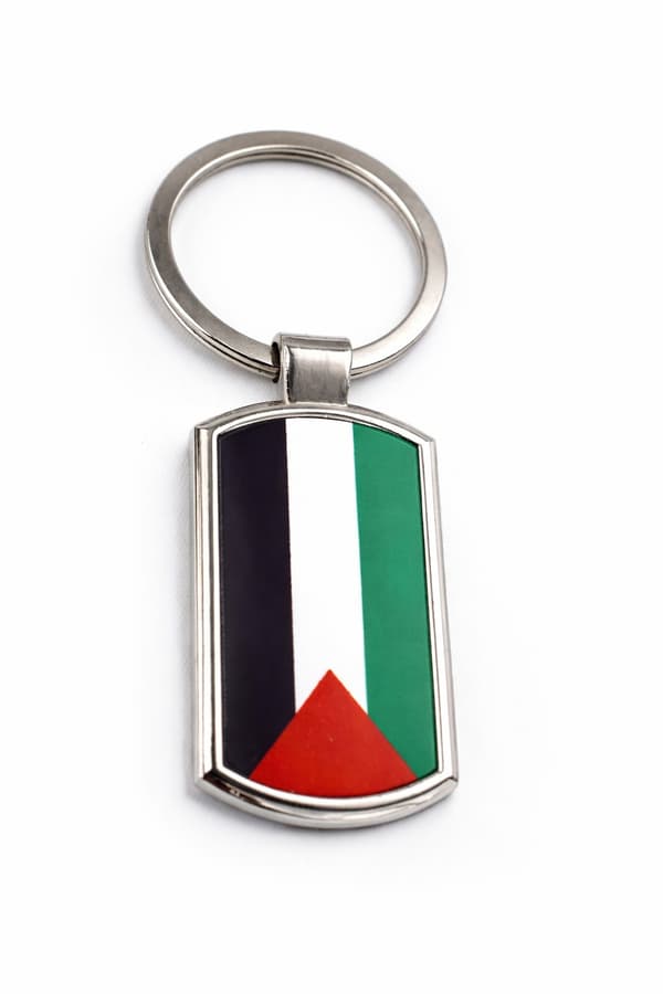 PALESTINE FLAG - Nøglering Silver