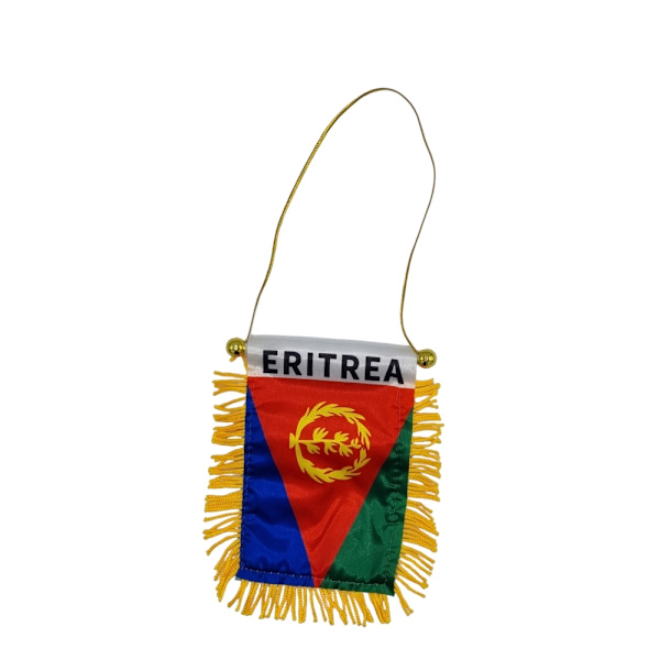 Eritrea lipun alla riippuva auton taustapeili imukupilla Eritrea 
