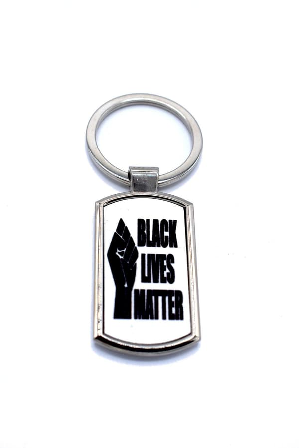 Black lives matter nyckelring Silver