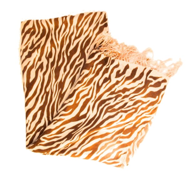 Skjerf - Zebra brunt Brown