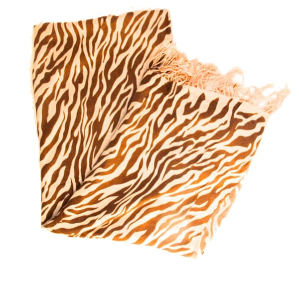 Skjerf - Zebra brunt Brown