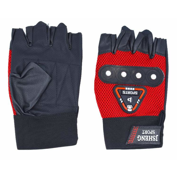 FINGERLESS HANDSKER SPORTS MED RUND NITAR - RED NIT Red