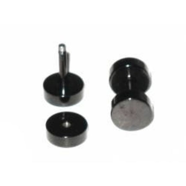 Fake Plug - Black- 8 mm / ett par Black