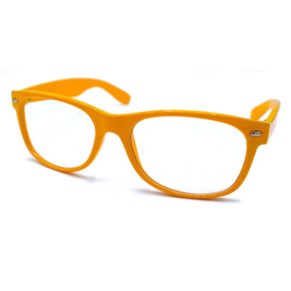 KELTAINEN RETRO KULJETTAVAT LASIT CLEAR Yellow