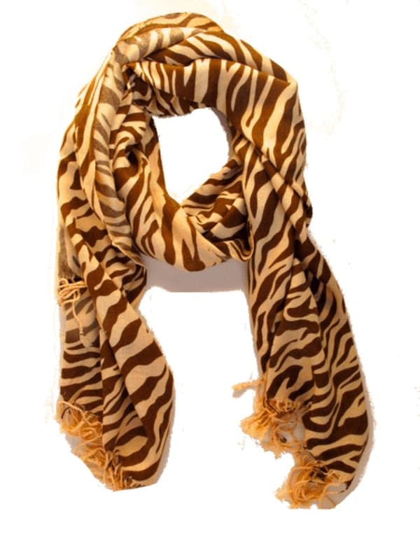 Skjerf - Zebra brunt Brown