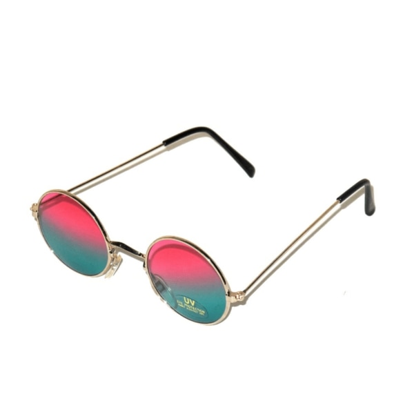 Runde solbriller - Pink/grønne linser Green