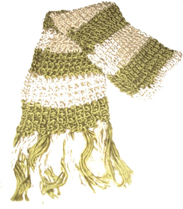 Strikket skjerf Green