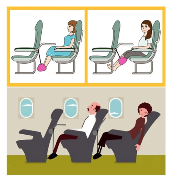 Hängmatta för fötter hammock flygplan - COMFY HANGER (Flygresor) Svart
