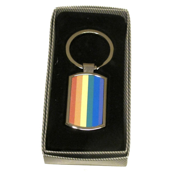 Pride-lippu - avaimenperä Silver