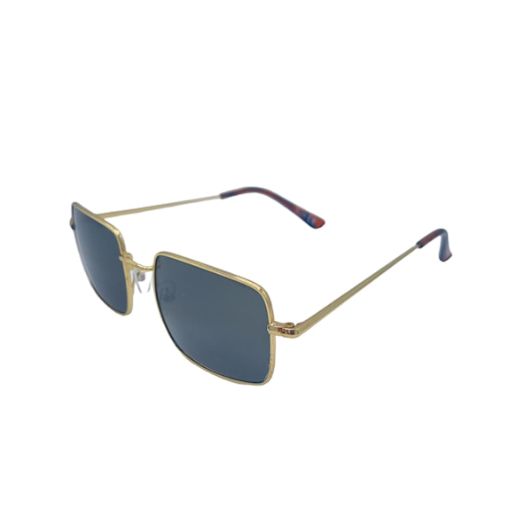 Rectangular Retro solglasögon - Black/Gold Svart
