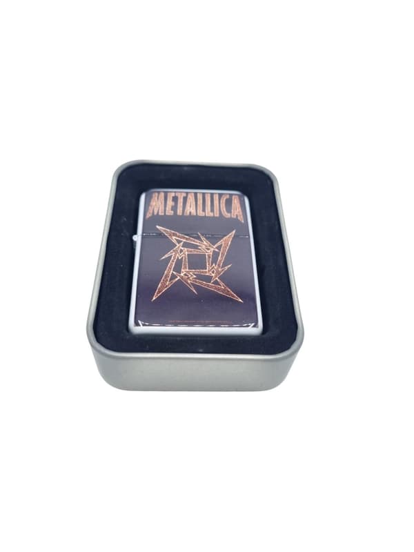 Metallica Bensin lighter Silver