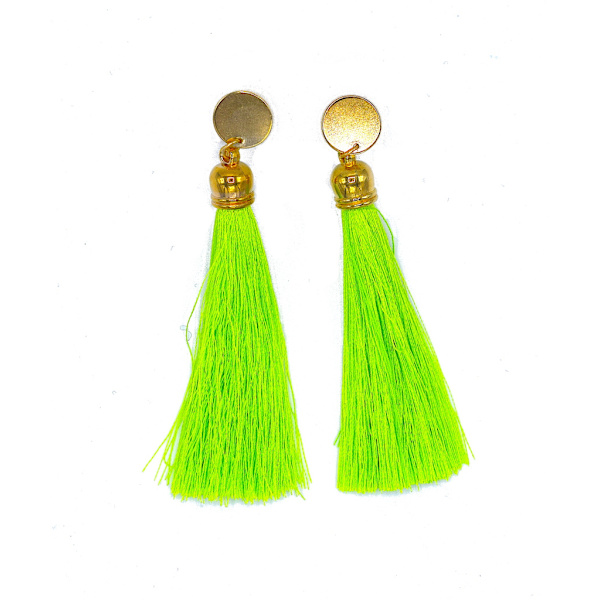 Tassel Øreringe - Grøn Gold