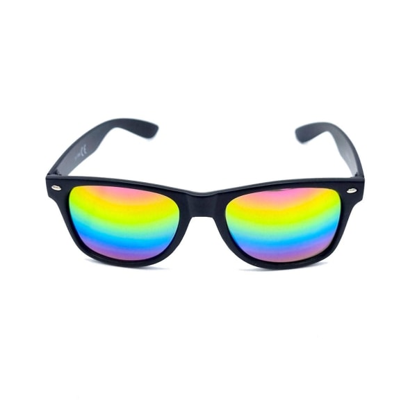 Sorte retro solbriller regnbue Black