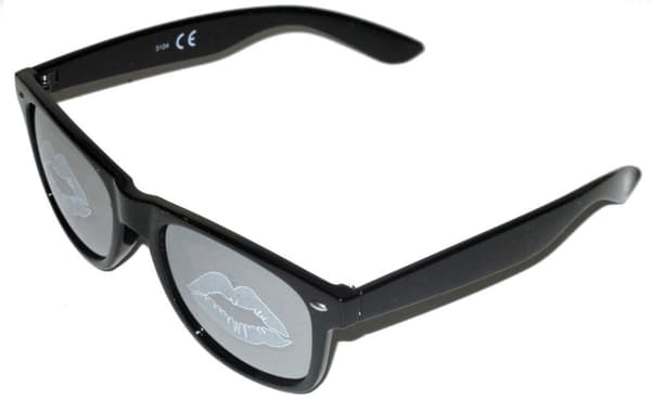 Solbriller Retro - Svarte lepper Black