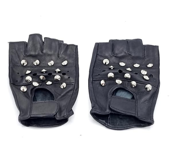 Skinnhansker runde nagler Black