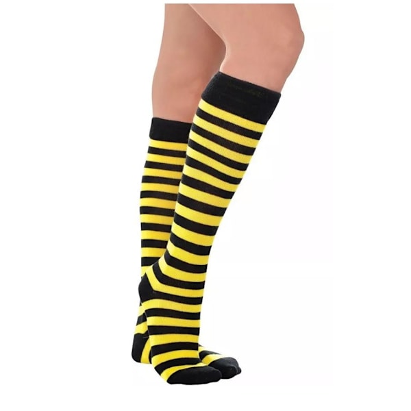 Knæstrømper - gul og sort Yellow