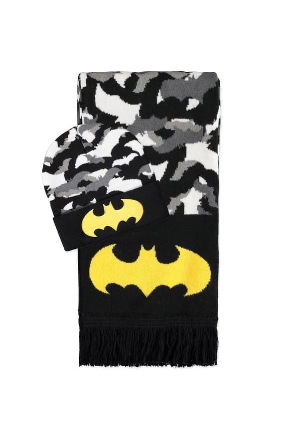 Batman - mössa och halsduk (presentset) Svart