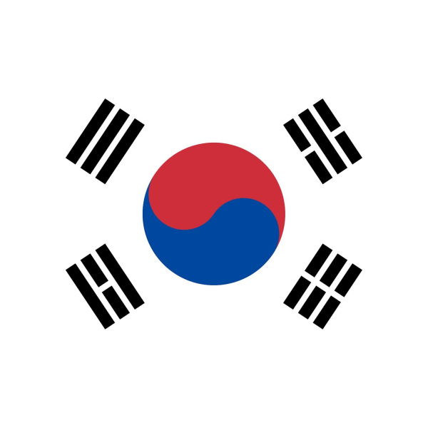 Sydkorea flagga South Korea