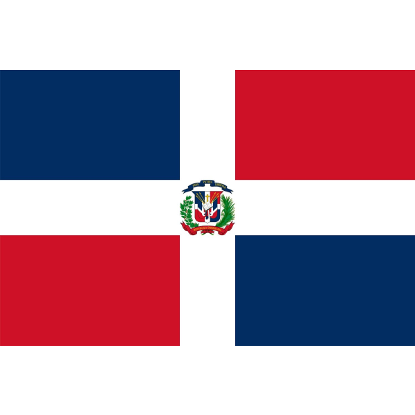 Tuomio. Tasavallan lippu Dominican Republic