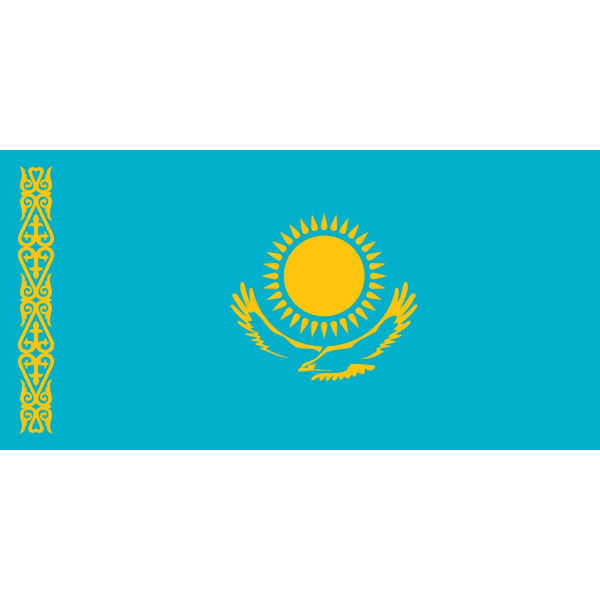 Kasakhstans flagg Kazakstan 