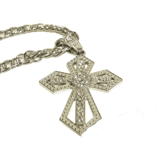 Halskæde - Cross Iced Black