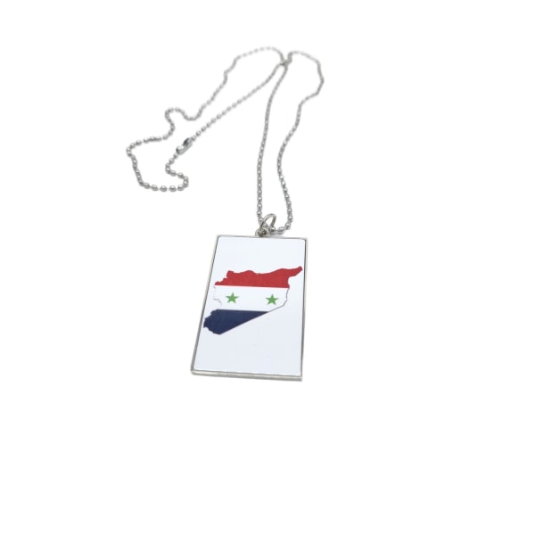 Syriens karta flagga halsband