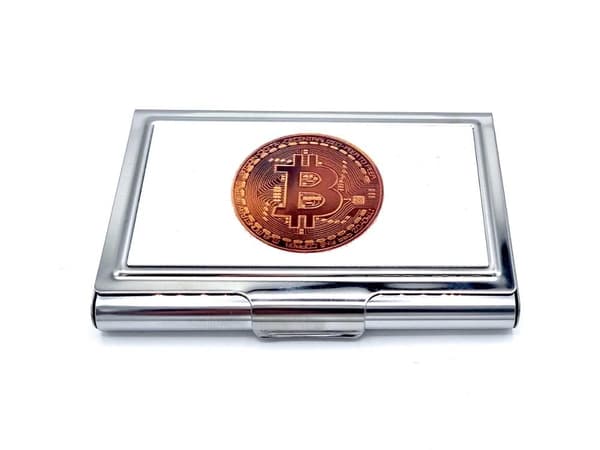 Kortholder Crypto Bitcoin Silver