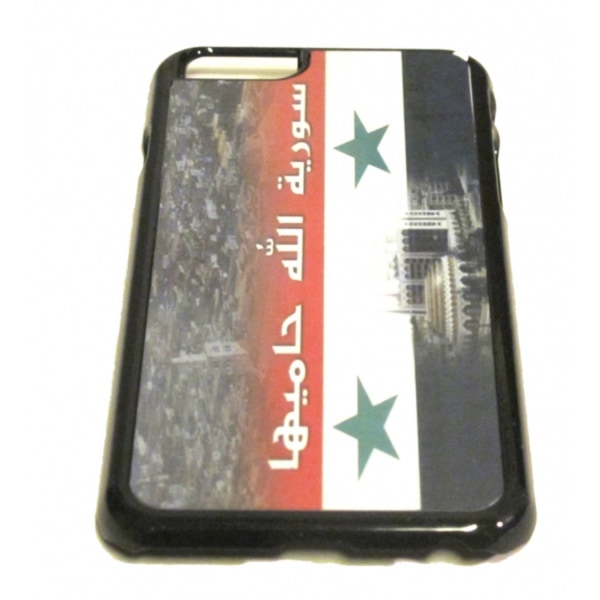 Syyrian lippu-iphone 8 matkapuhelinlaukku Black
