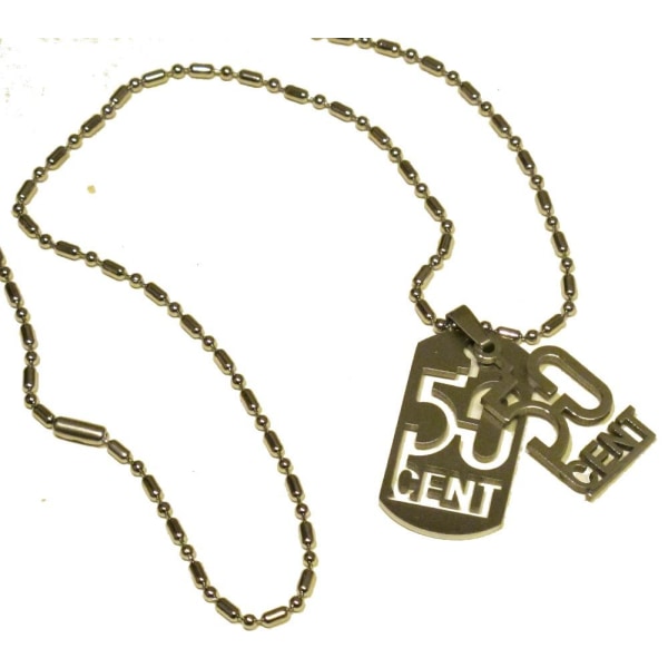 Dog tag halskjeder sølvfarget