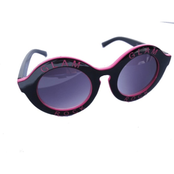 Runde rosa og sorte solbriller Pink