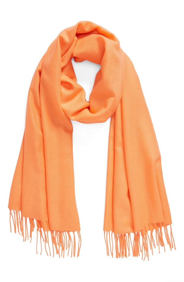 Lys oransje sjal - Imitert kashmirsjal Orange