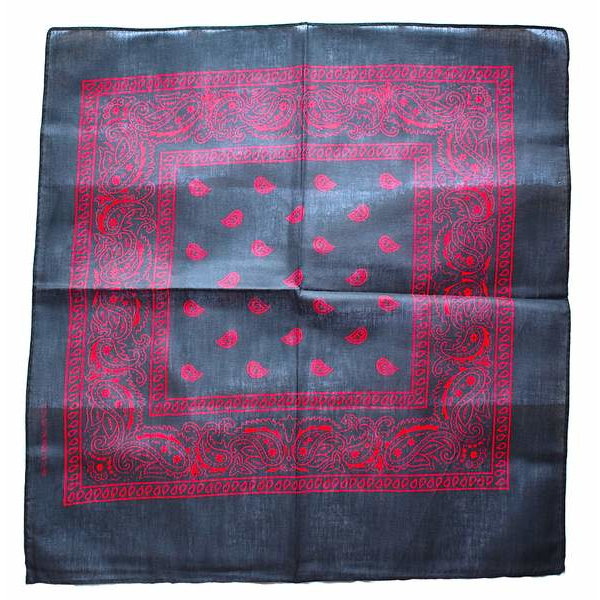 Svart og rød Bandana Paisley Black