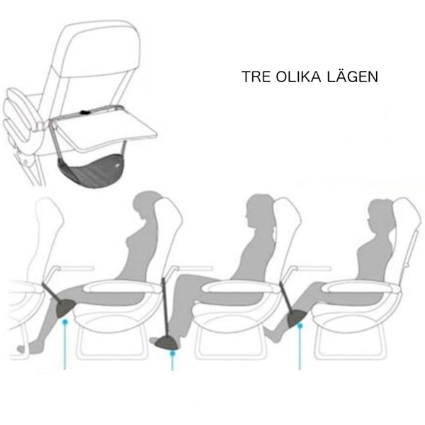 Hängmatta för fötter hammock flygplan - COMFY HANGER (Flygresor) Svart