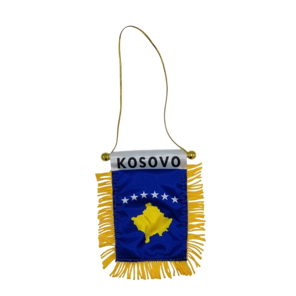 Hängande flagga bil backspegel med sugkopp Kosovo