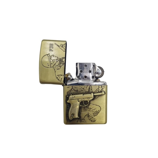 Soldat pistol P38 - Guldfärgad bensintändare Guld