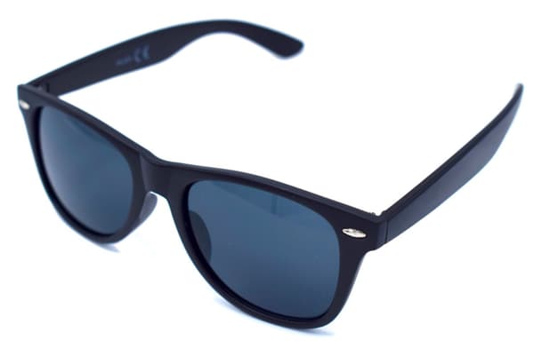 Svarte retro solbriller Black