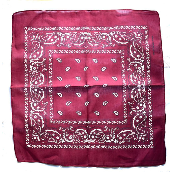 Paisley Bandana i flere farver Wine red