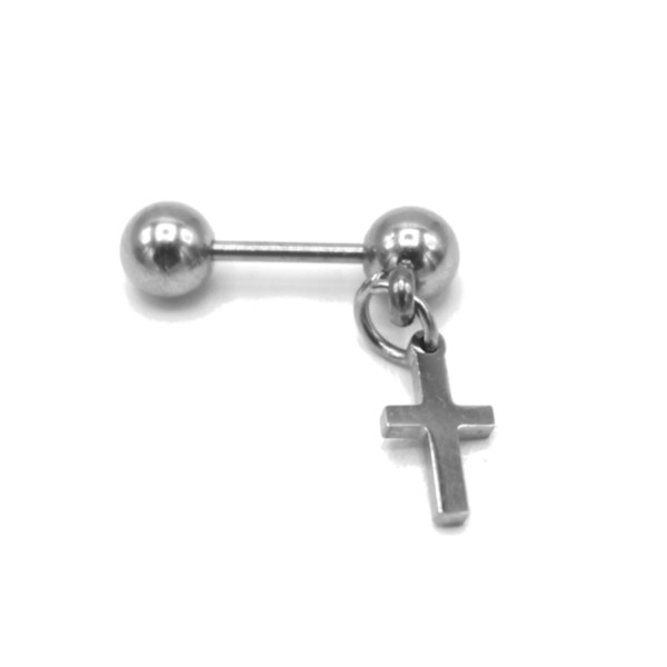Øreringe Kors Silver