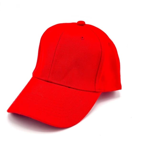 Rød caps Unisex baseballcaps Red