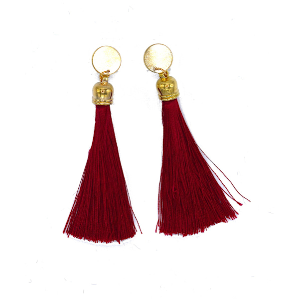 Tassel øreringe - Rød Red
