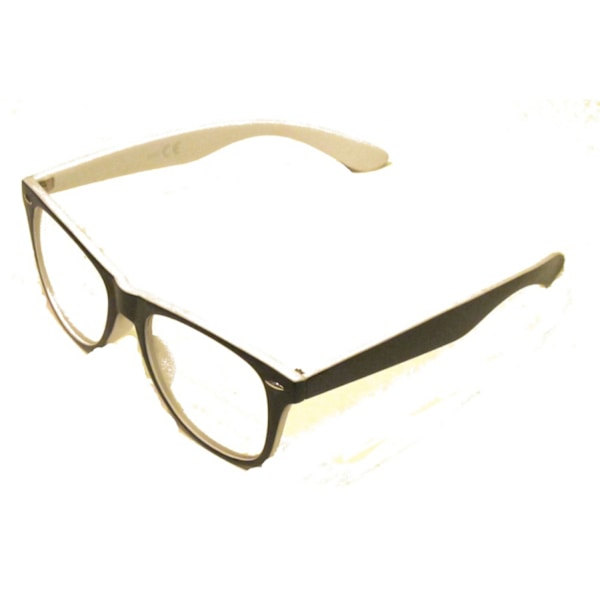 Retro KLARE BRILLER- SORT / HVID White