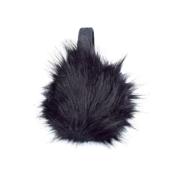 Svarta fluffiga öronmuffar Black
