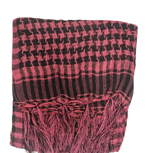 Palæstinensisk tørklæde - pink og sort Cerise