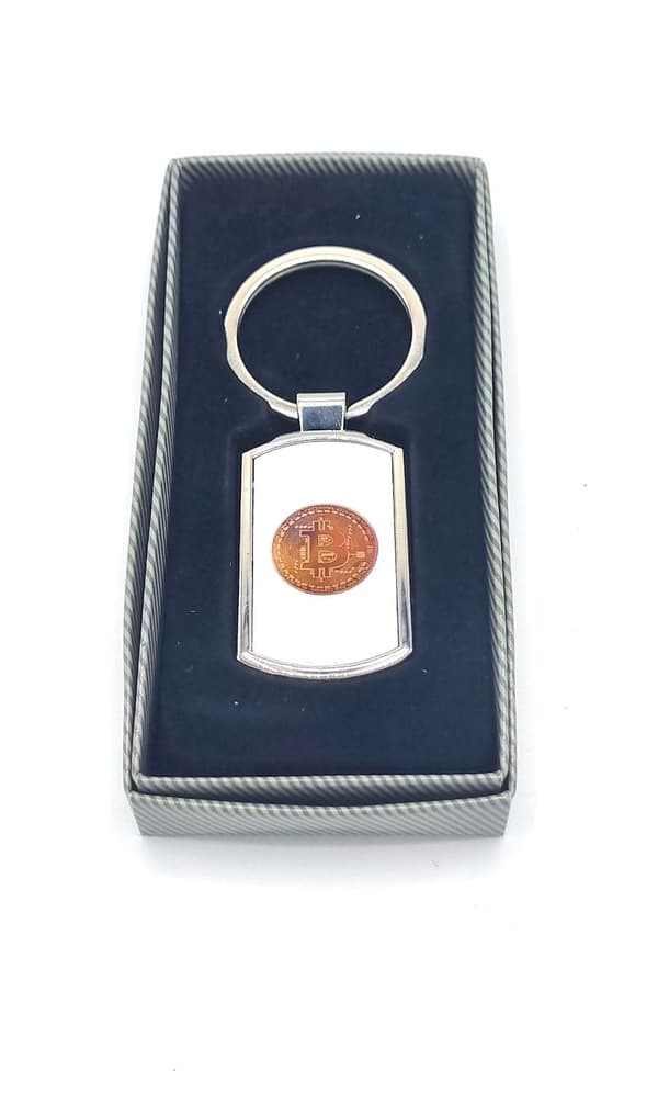 Bitcoin Crypto nyckelring Silver