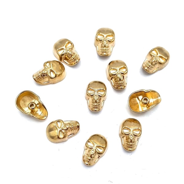 Løse nagler - Gold Skull 25 stk Gold