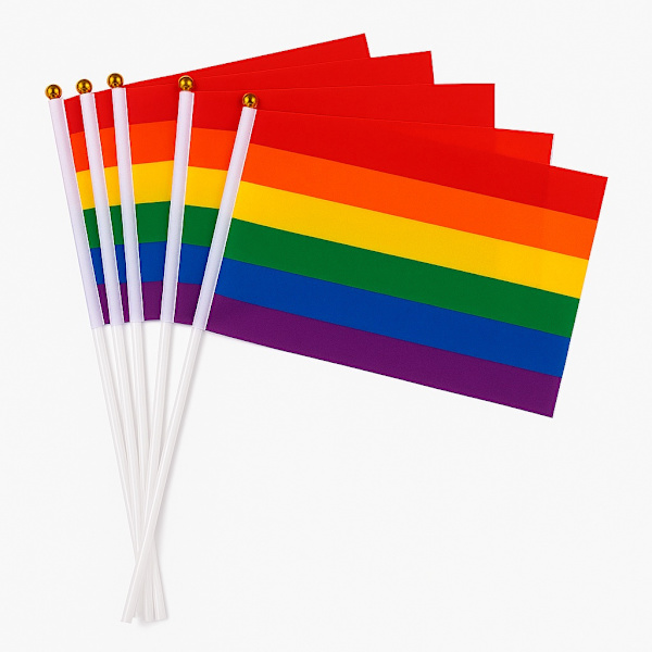 Pride håndflagg – 5-pakning