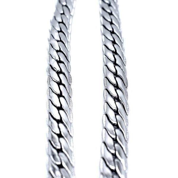 Sølvfarvet kædehalskæde - 7 mm Silver