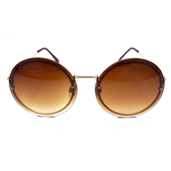 Brune runde solbriller - Rocky Brown