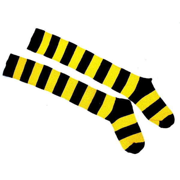 Knæstrømper - gul og sort Yellow